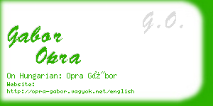 gabor opra business card